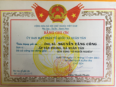 Bằng khen - Chứng nhận số 2